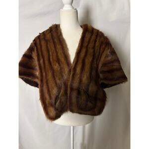 Vintage 1960s Genuine Mink Wrap Shall